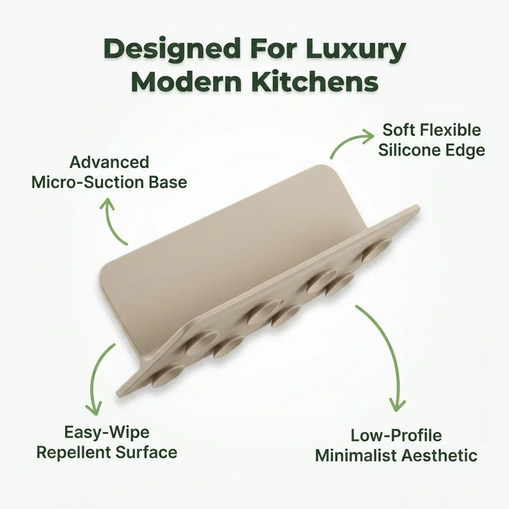 Sink Splash Guard Suction Plate | Heavy-Duty Suction Cups | Protects Marble and Granite Countertops from Moisture Damage
