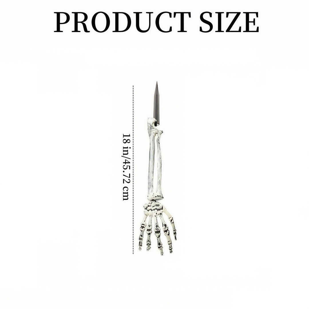 Skeleton Arm Stake Decorations Halloween | Realistic Bone Design, Built-In Ground Stakes | All-Weather Reusable Yard Prop