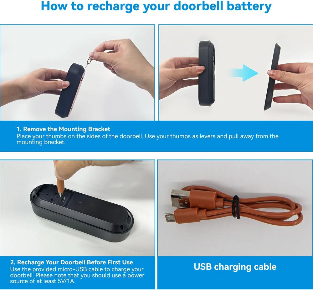 Smart Door Alert Camera | Ring-Lit Button, Plug-In Chime