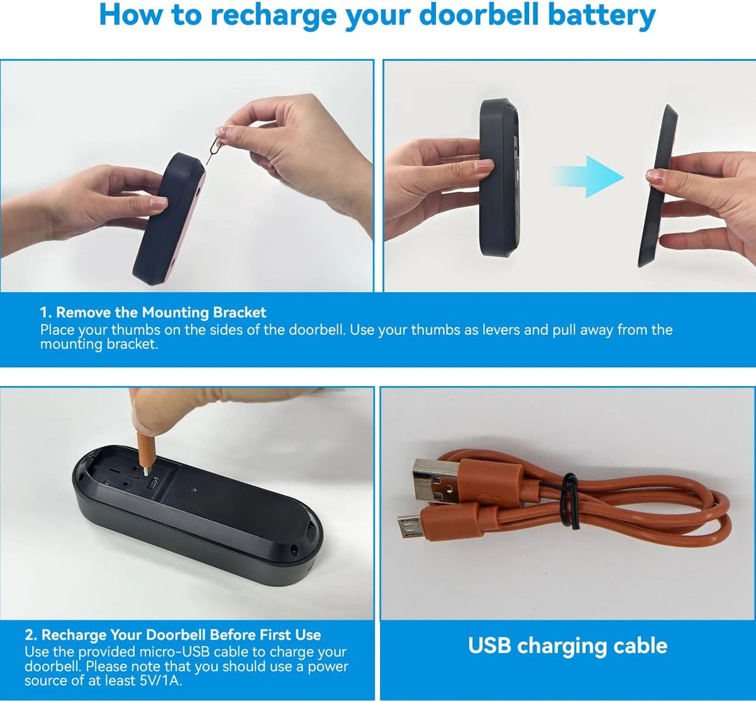Smart Door Alert Camera | Ring-Lit Button, Plug-In Chime