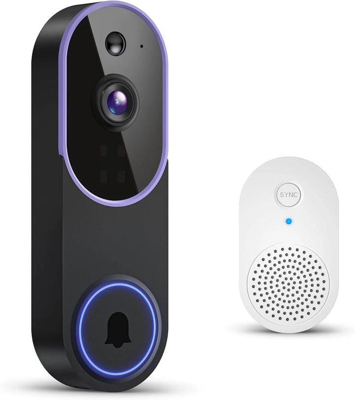 Smart Door Alert Camera | Ring-Lit Button, Plug-In Chime