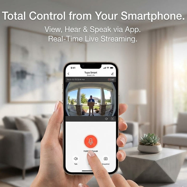 Smart Home Video Doorbell | Battery Powered WiFi Camera with Two-Way Talk and Motion Alerts