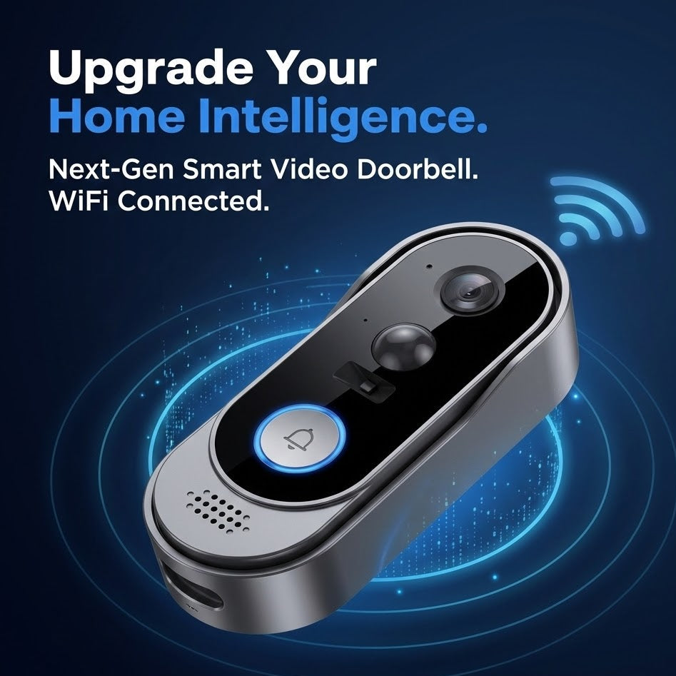 Smart Home Video Doorbell | Battery Powered WiFi Camera with Two-Way Talk and Motion Alerts