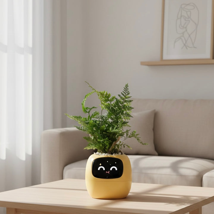 Smart Plant Pot | Self-Watering Flower Pot with App &amp; Emoji Alerts
