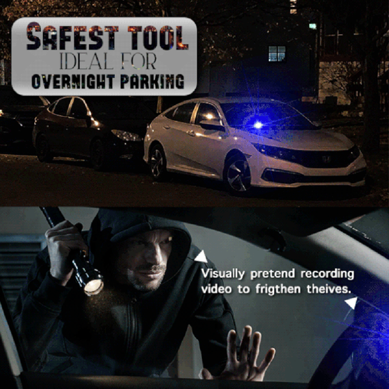 Solar Alarm Light LED Car Anti-Theft Deterrent Adhesive with 5-Second Flash