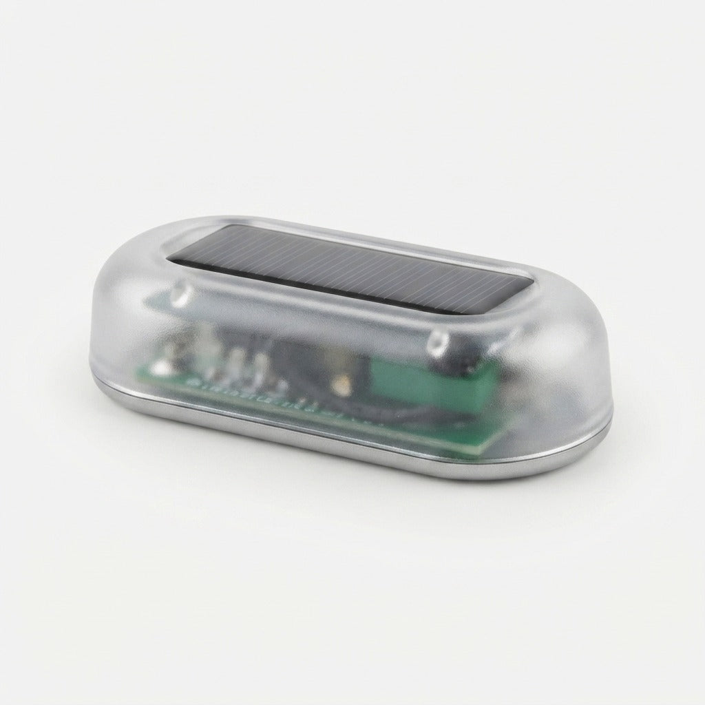 Solar Alarm Light LED Car Anti-Theft Deterrent Adhesive with 5-Second Flash