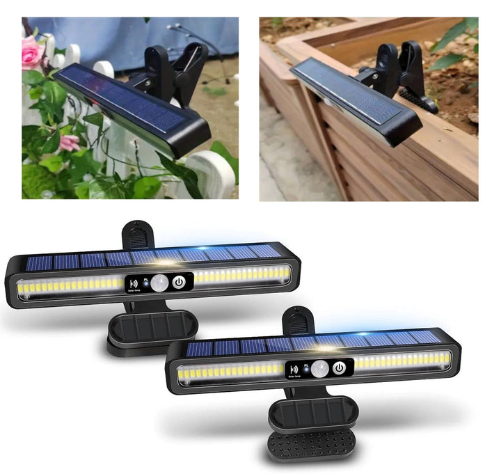 Solar Fence Lights ABS Plastic | Motion Sensor 36 LED 400 Lumens, 50 Sq Ft Coverage | IP55 Weatherproof Set of 2