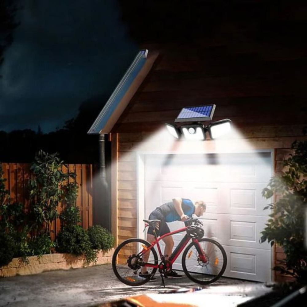 Solar Motion Sensor Wall Light | Wide-Angle LED Beam, Automatic Night Activation | Weatherproof, No Wiring Needed