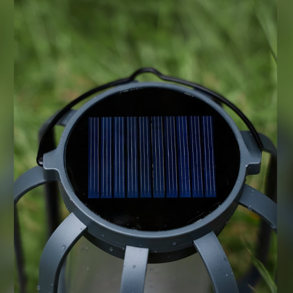 Solar Outdoor Lantern Halloween Decoration | Flickering Flame Effect, No Wiring | Waterproof Glass, Hangs on Porch or Fence