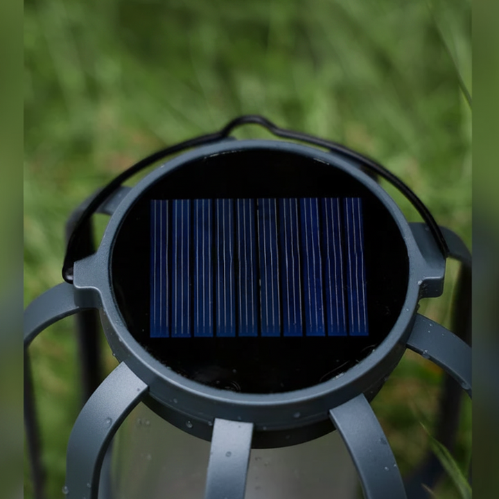 Solar Outdoor Lantern Halloween Decoration | Flickering Flame Effect, No Wiring | Waterproof Glass, Hangs on Porch or Fence