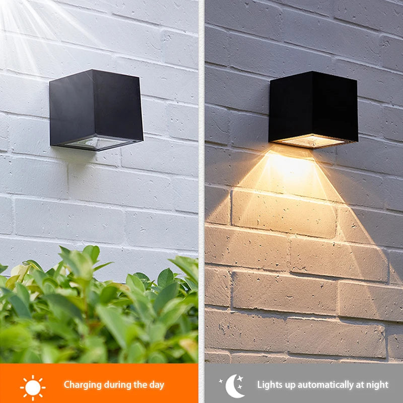 Solar Wall Light ABS Plastic | 2 Colour Modes, Day-Night Sensor | IP65 Waterproof, Rustproof Outdoor Wall Lighting