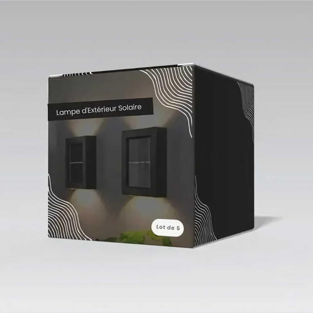 Solar Wall Light Outdoor | Automatic Dusk-to-Dawn Sensor, Weatherproof Design | Tool-Free Install, No Wiring Needed