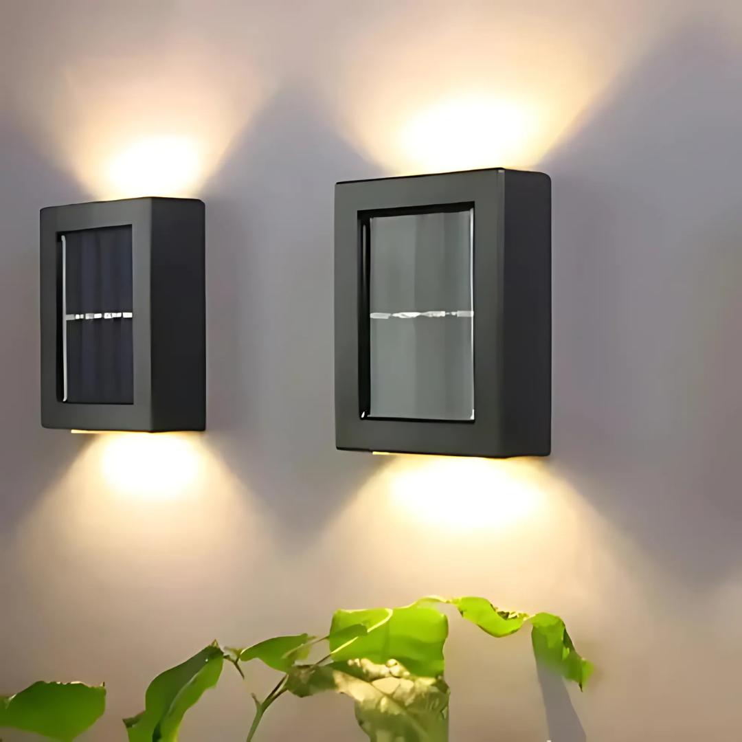 Solar Wall Light Outdoor | Automatic Dusk-to-Dawn Sensor, Weatherproof Design | Tool-Free Install, No Wiring Needed