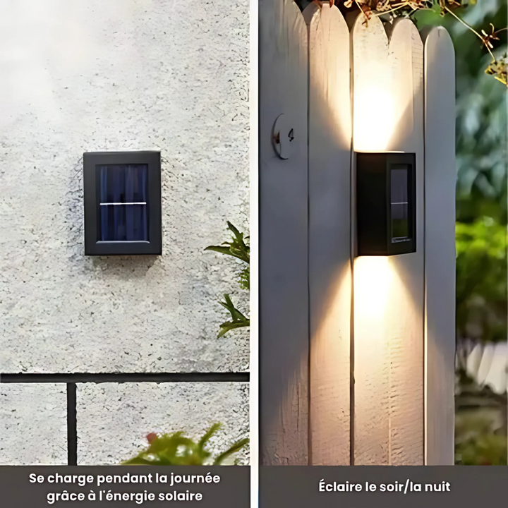Solar Wall Light Outdoor | Automatic Dusk-to-Dawn Sensor, Weatherproof Design | Tool-Free Install, No Wiring Needed