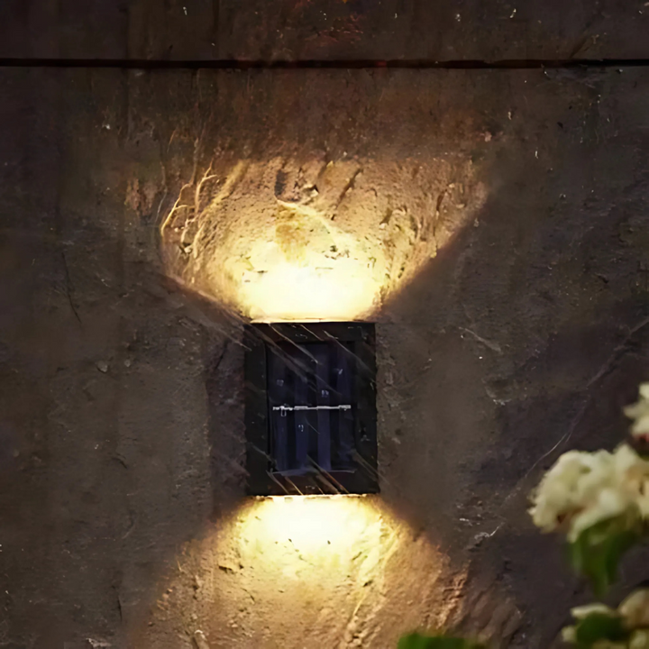 Solar Wall Light Outdoor | Automatic Dusk-to-Dawn Sensor, Weatherproof Design | Tool-Free Install, No Wiring Needed