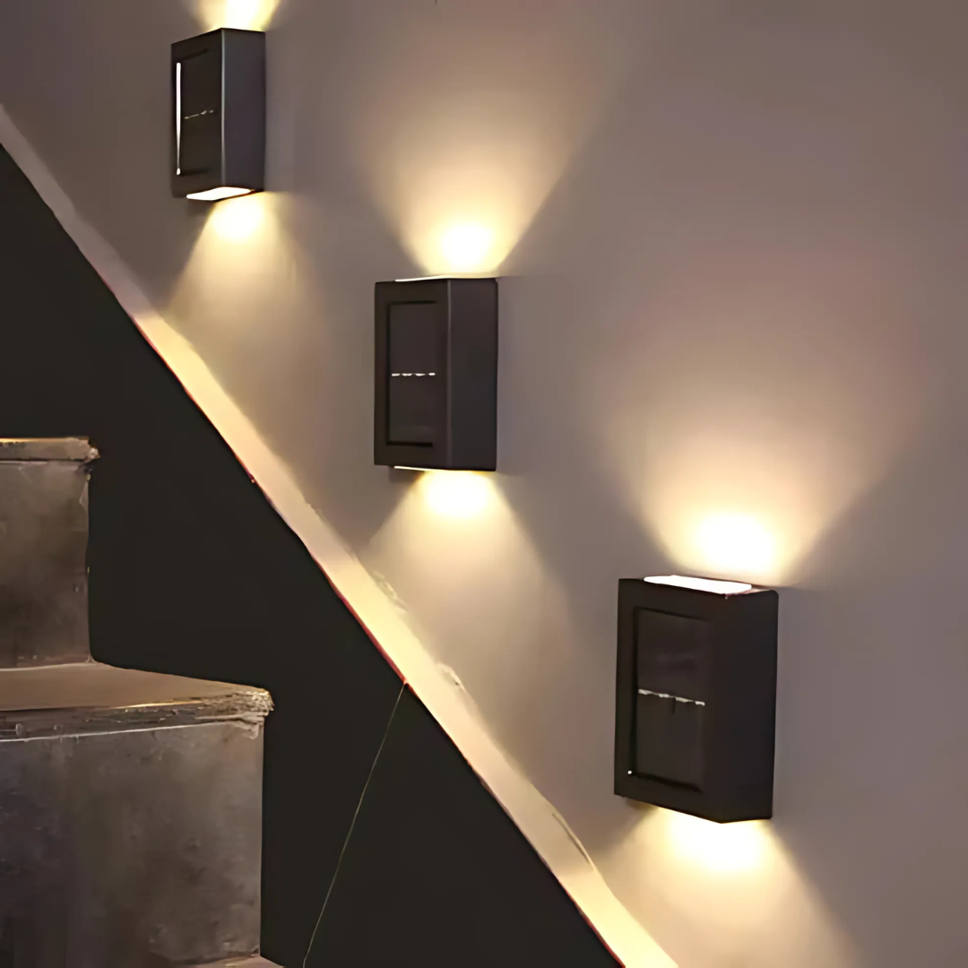 Solar Wall Light Outdoor | Automatic Dusk-to-Dawn Sensor, Weatherproof Design | Tool-Free Install, No Wiring Needed