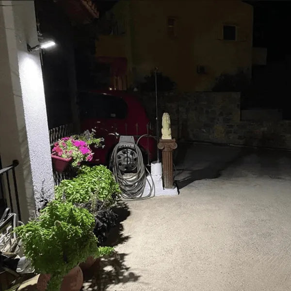 Solar Wall Light with Motion Sensor | Remote Control, Multiple Lighting Modes | Weatherproof ABS, Battery-Free Operation