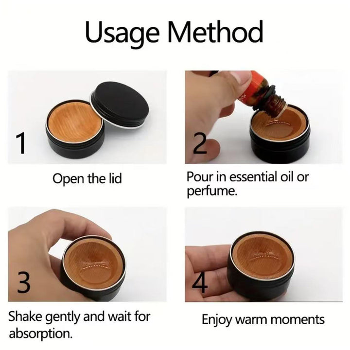 Solid Wood Aroma Diffuser | No Electricity Needed, Slow-Release Design | Long Lasting Natural Fragrance for Home &amp; Office