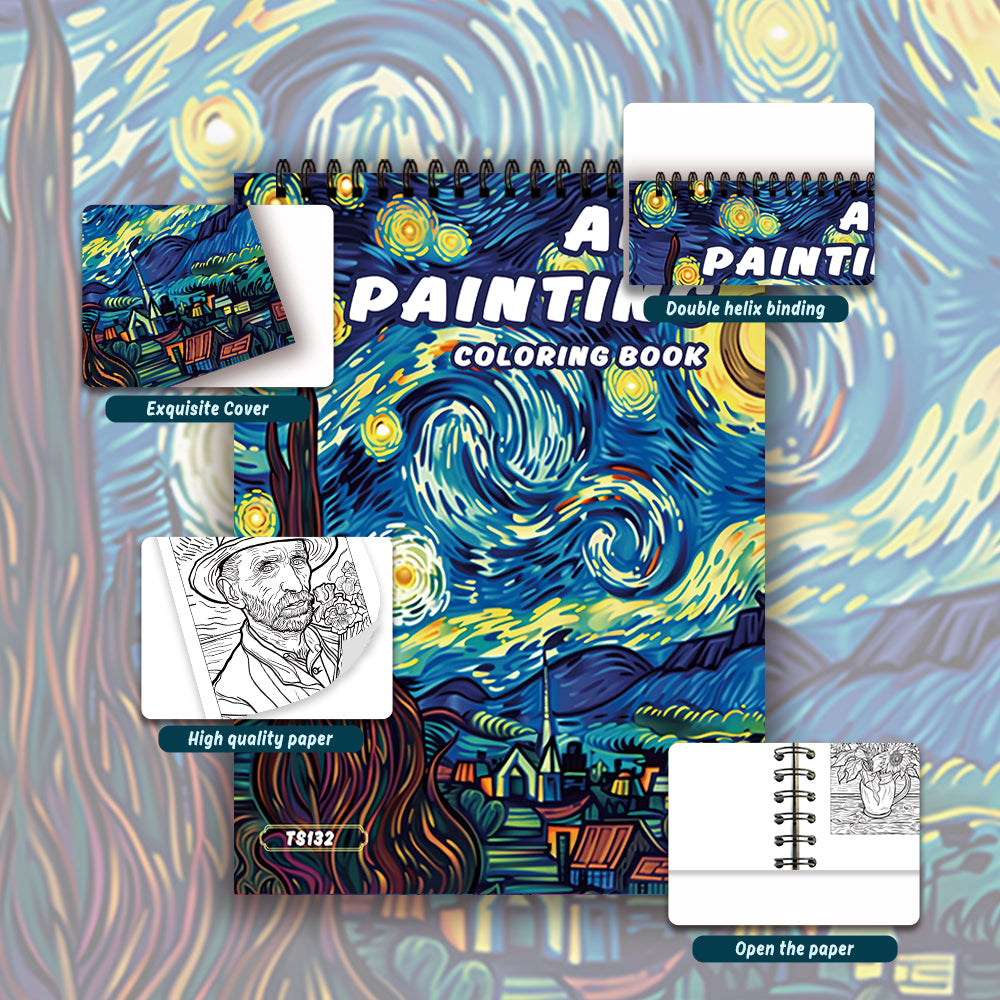 Spiral Colouring Book Adults Thick Paper with Bleed-Resistant Pages
