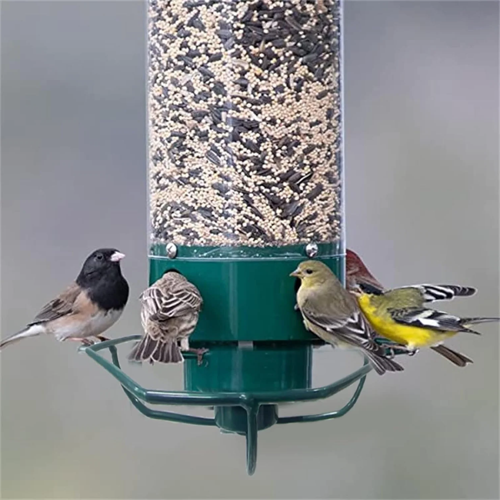 Squirrel Proof Bird Feeder Metal | 4-Port Rotating Perch with Large Seed Reservoir | Weather-Resistant Hanging Design
