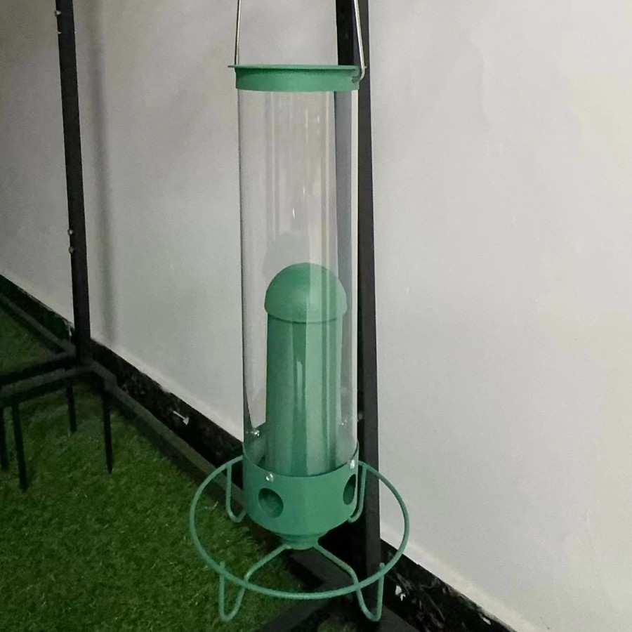 Squirrel Proof Bird Feeder Metal | 4-Port Rotating Perch with Large Seed Reservoir | Weather-Resistant Hanging Design