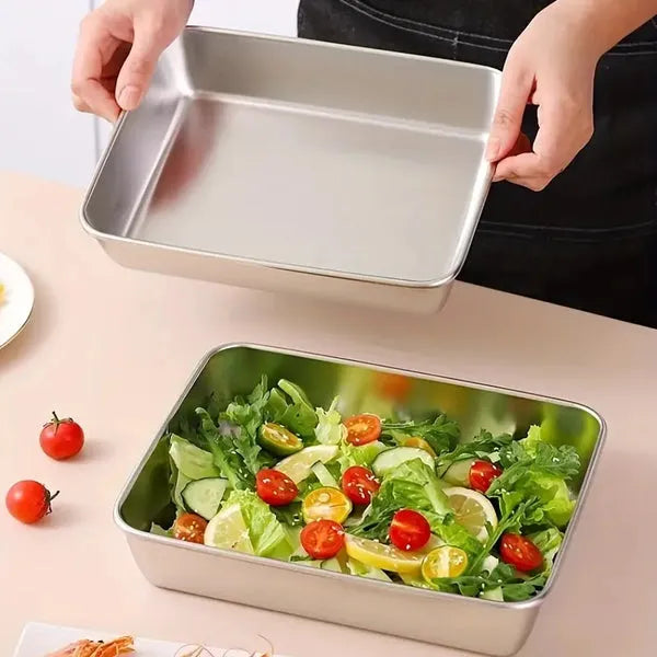 Stainless Steel Airtight Food Storage Boxes | Stackable Leak-Proof Lids, Microwave &amp; Dishwasher Safe | Keeps Food Fresh Longer