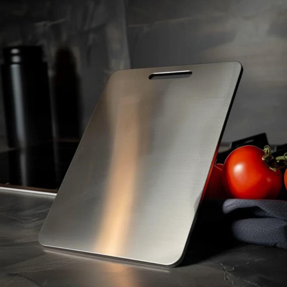 Stainless Steel Chopping Board | Non-Porous, Knife-Friendly, Scratch-Resistant Surface | Resists Stains and Odours