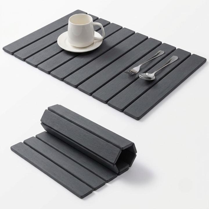 Stone Draining Mat | Slatted Roll Up Mat For The Worktop