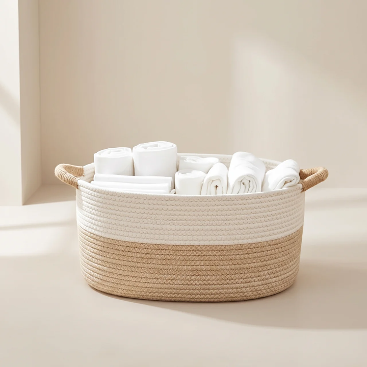 Storage Basket | Coiled Row Build, Side Loop Handles