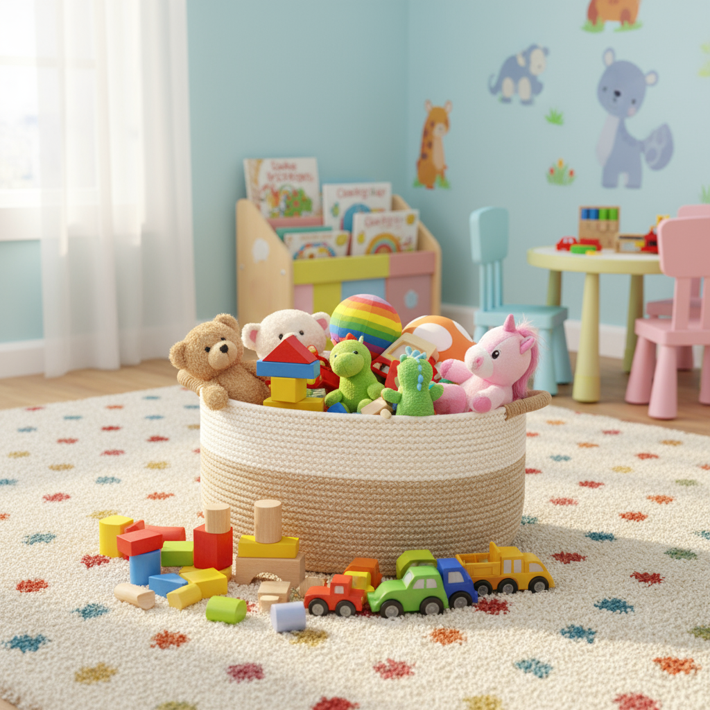 Storage Basket | Coiled Row Build, Side Loop Handles