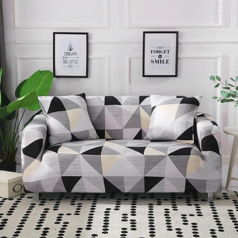 Stretch Sofa Cover | Grip Bars For A Smooth Tucked Fit