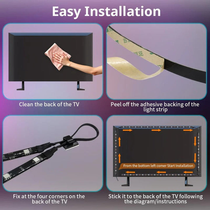 TV Backlight LED Strip with Real-Time HDMI Sync | 4K HDR Scene Sync | Wireless App and Smart Speaker Voice Control