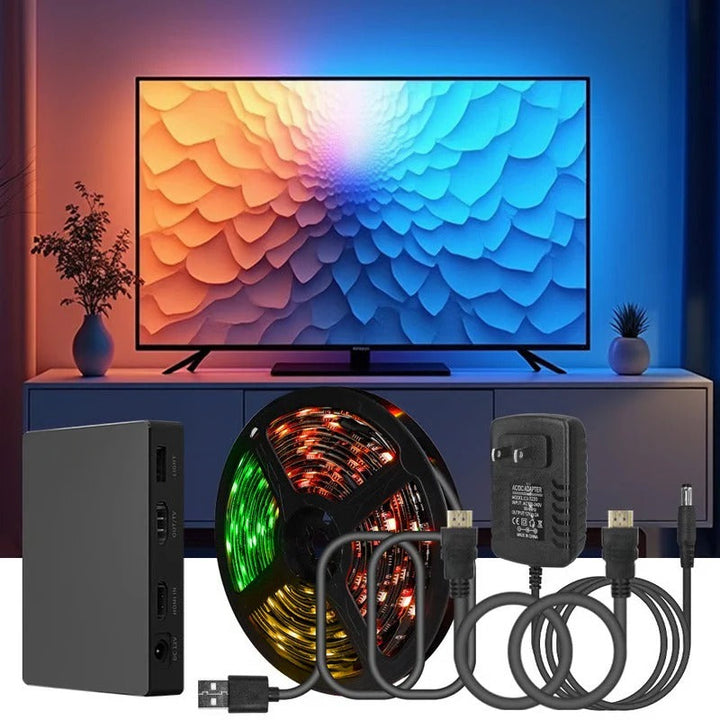 TV Backlight LED Strip with Real-Time HDMI Sync | 4K HDR Scene Sync | Wireless App and Smart Speaker Voice Control