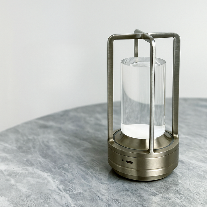 Table Lamp Cordless | Open Carry Frame, Dual Touch Control