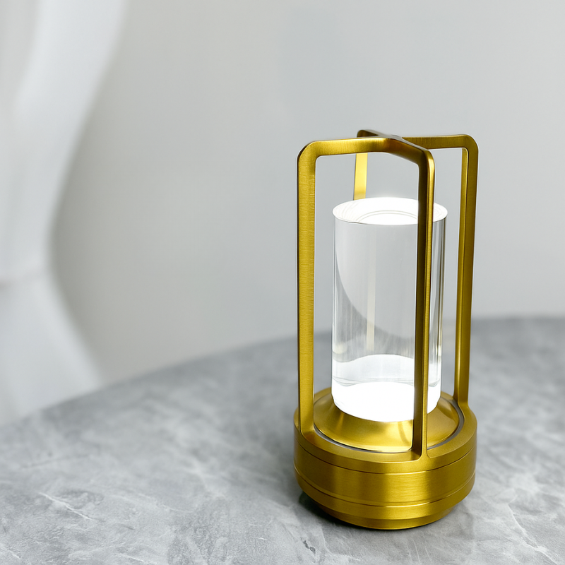 Table Lamp Cordless | Open Carry Frame, Dual Touch Control