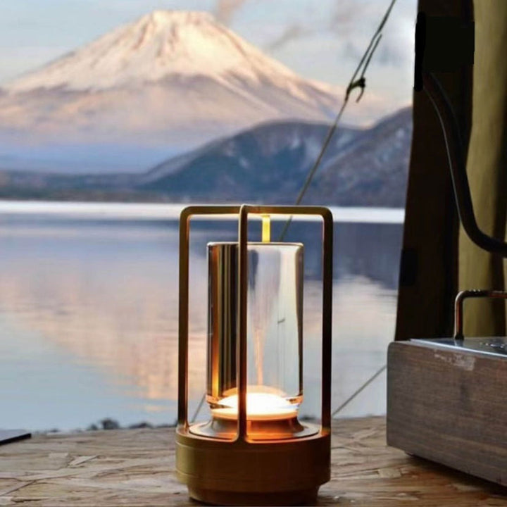 Table Lamp Cordless | Open Carry Frame, Dual Touch Control