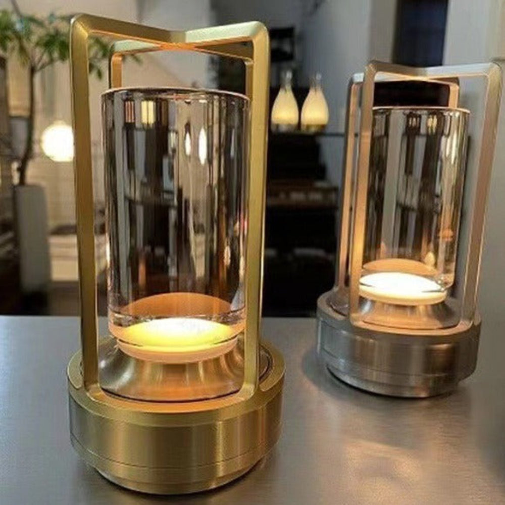 Table Lamp Cordless | Open Carry Frame, Dual Touch Control