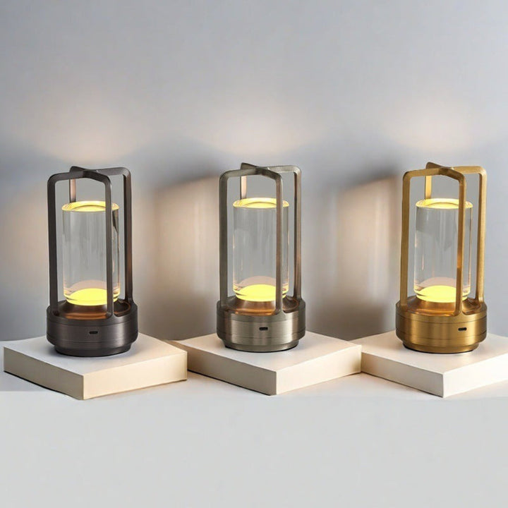 Table Lamp Cordless | Open Carry Frame, Dual Touch Control
