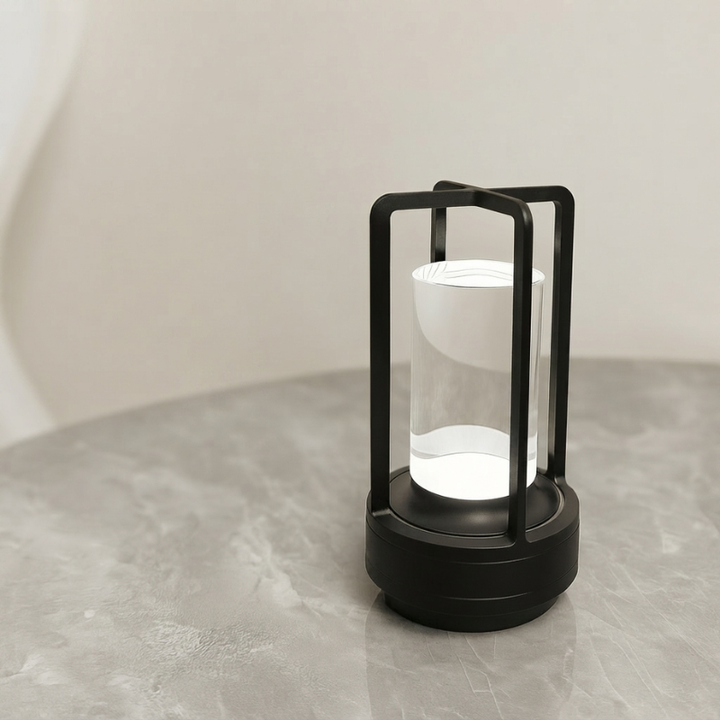 Table Lamp Cordless | Open Carry Frame, Dual Touch Control