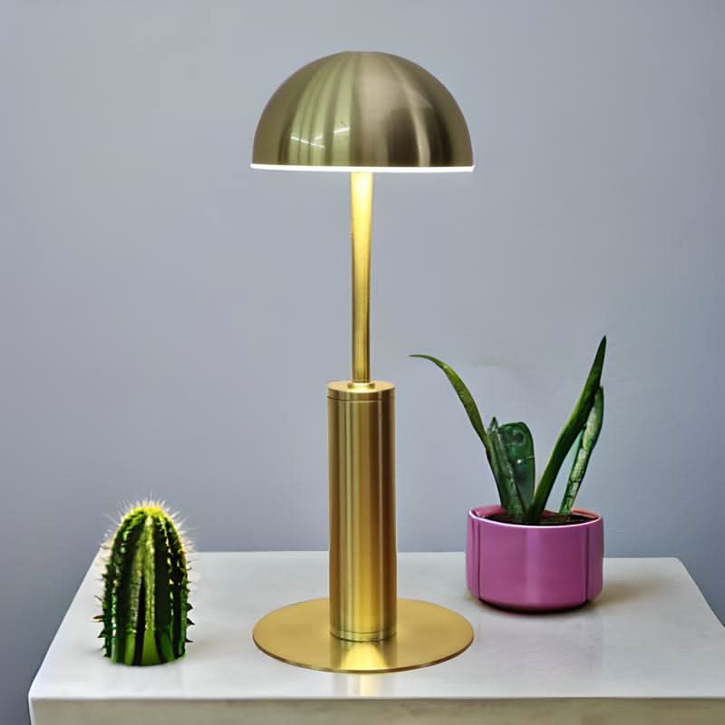 Table Lamp | Rechargeable Dome Shade With Touch Dimming
