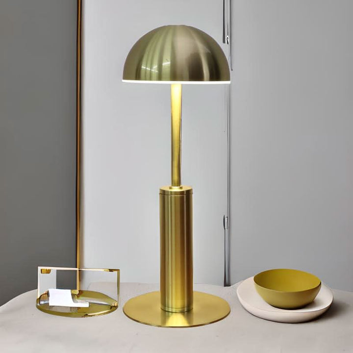 Table Lamp | Rechargeable Dome Shade With Touch Dimming