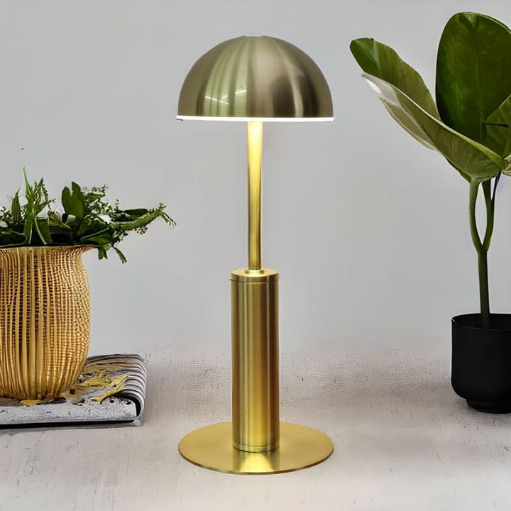 Table Lamp | Rechargeable Dome Shade With Touch Dimming
