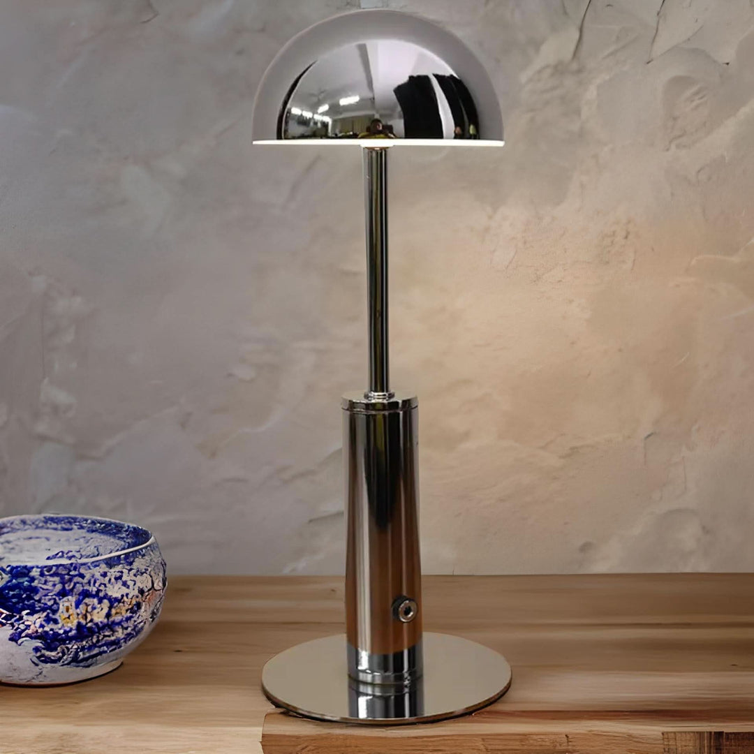 Table Lamp | Rechargeable Dome Shade With Touch Dimming