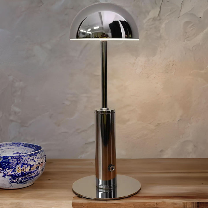 Table Lamp | Rechargeable Dome Shade With Touch Dimming