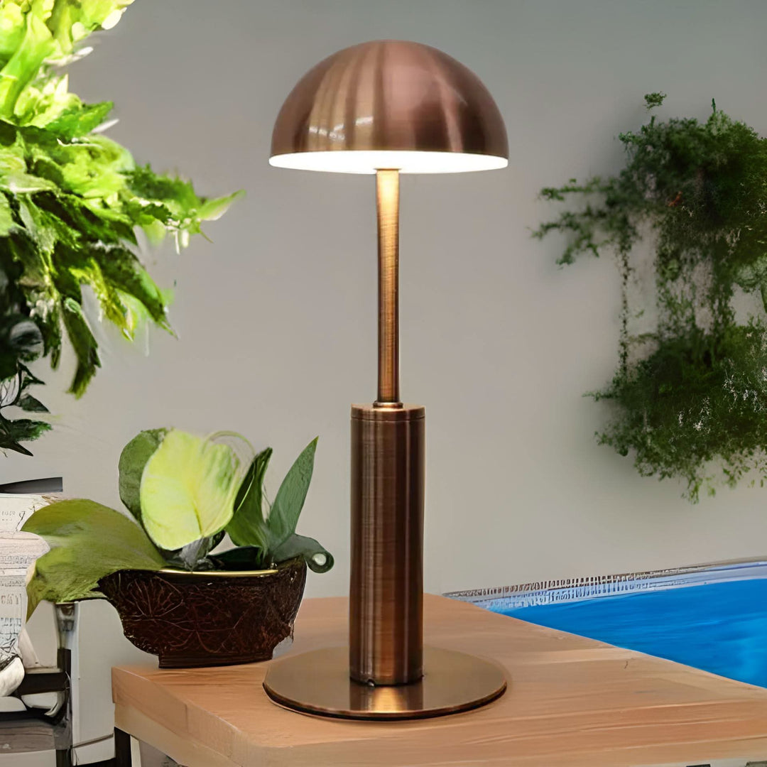 Table Lamp | Rechargeable Dome Shade With Touch Dimming