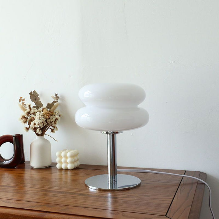 Table Lamp | Stacked Rounded Shade, High-Shine Stem