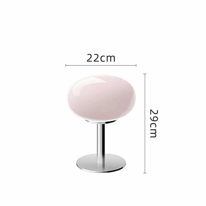 Table Lamp | Stacked Rounded Shade, High-Shine Stem