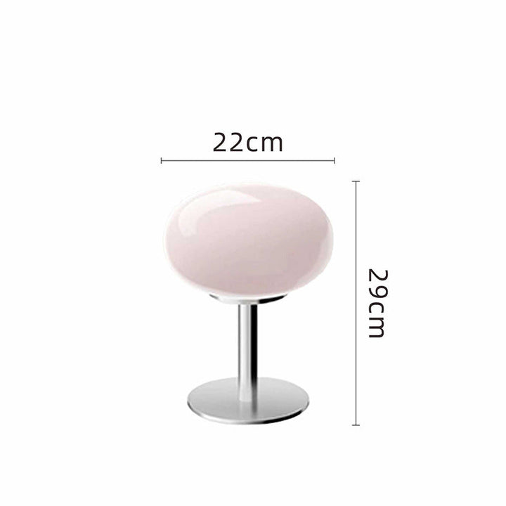 Table Lamp | Stacked Rounded Shade, High-Shine Stem