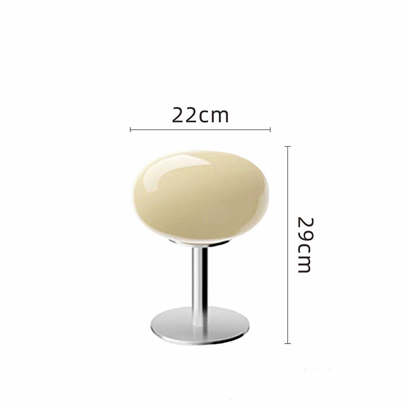 Table Lamp | Stacked Rounded Shade, High-Shine Stem