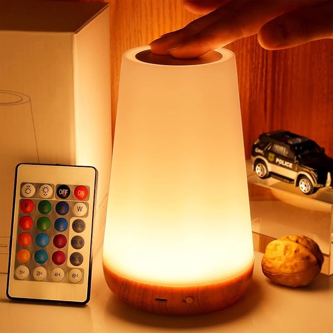 Table Lamp | Touch Control Cordless Bedside Light with Colour Modes and Timer